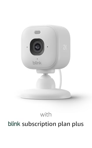 Blink Mini 2K+ (newest model) – Plug-in Home & Pet Indoor Security Camera with 2K video resolution, night vision, enhanced audio, motion detection – 2 cameras (Black)