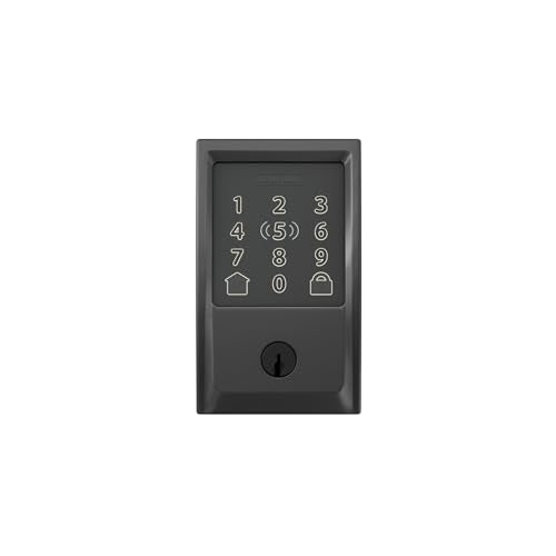 Schlage Encode Plus Smart Wi-Fi Lock for Front Door, Keyless Entry Deadbolt, Unlock with Apple Watch, Built-in WiFi and App Control, Easy Install, Alexa & Apple HomeKit Compatible, Satin Nickel