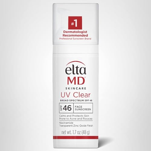 EltaMD UV Clear Tinted Face Sunscreen SPF 46, Oil Free Sunscreen for Sensitive Skin with Zinc Oxide, Dermatologist Recommended