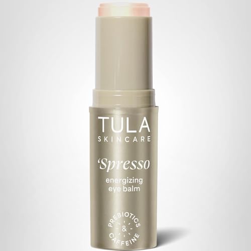 TULA Skin Care Spresso Energizing Eye Balm - Energizing & Hydrating Caffeine Under Eye Treatment for Dark Circles, Portable and Perfect to Use On-the-go, 0.35 oz.