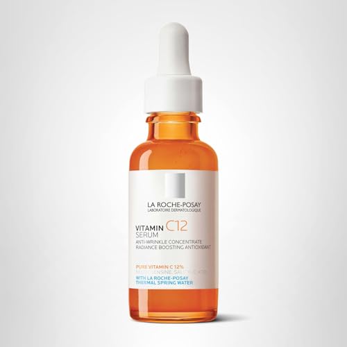 La Roche-Posay Pure 12% Vitamin C Serum For Face With Hyaluronic Acid & Salicylic Acid, Hydrating Face Serum, Boost Radiance & Reduce Wrinkles, 2 Formulas for Normal or Oily Skin Control