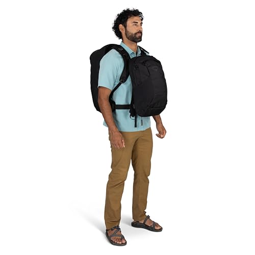 Osprey Farpoint 40L Men's Travel Backpack - Carry On Bag with Laptop Sleeve and Toiletry Pocket, Black