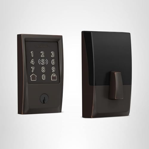 Schlage Encode Plus Smart Wi-Fi Lock for Front Door, Keyless Entry Deadbolt, Unlock with Apple Watch, Built-in WiFi and App Control, Easy Install, Alexa & Apple HomeKit Compatible, Satin Nickel