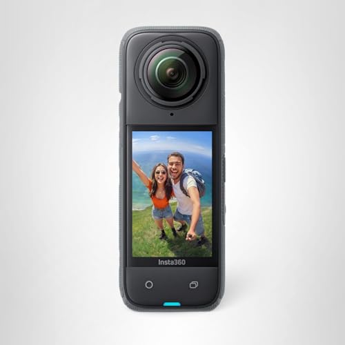 Insta360 X4 Standard Bundle - Waterproof 8K 360 Action Camera, 4K Wide-Angle Video, Invisible Selfie Stick Effect, Removable Lens Guards, 135 Min Battery Life, AI Editing, Stabilization