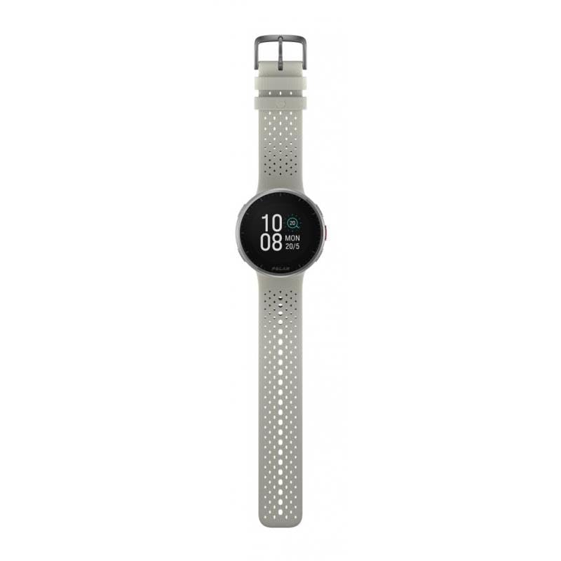 POLAR Pacer Pro Advanced Ultra-Light GPS Fitness Tracker Smartwatch for Runners with Training Program & Recovery Tools; S-L, for Men or Women, White-Red