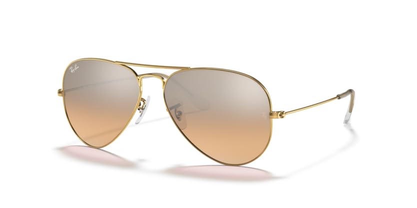 Ray-Ban RB3025 Metal Aviator Sunglasses For Men For Women +BUNDLE with ACCESSORY EYEWEAR KIT