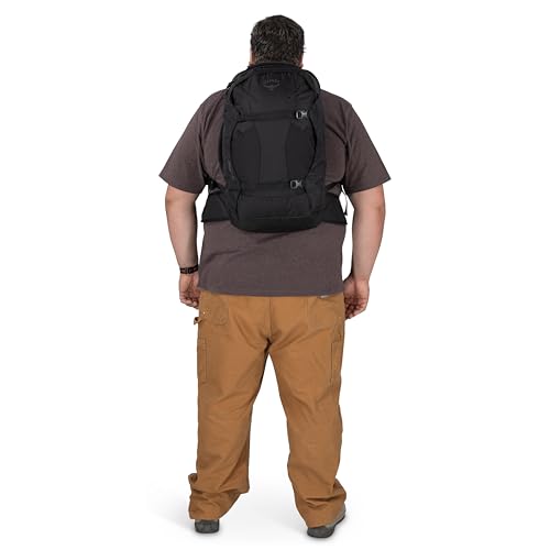Osprey Farpoint 40L Men's Travel Backpack - Carry On Bag with Laptop Sleeve and Toiletry Pocket, Black