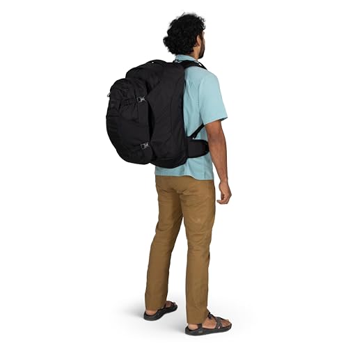 Osprey Farpoint 40L Men's Travel Backpack - Carry On Bag with Laptop Sleeve and Toiletry Pocket, Black