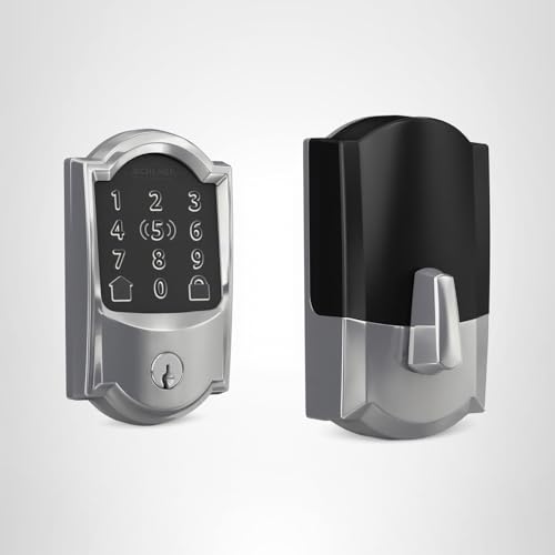 Schlage Encode Plus Smart Wi-Fi Lock for Front Door, Keyless Entry Deadbolt, Unlock with Apple Watch, Built-in WiFi and App Control, Easy Install, Alexa & Apple HomeKit Compatible, Satin Nickel