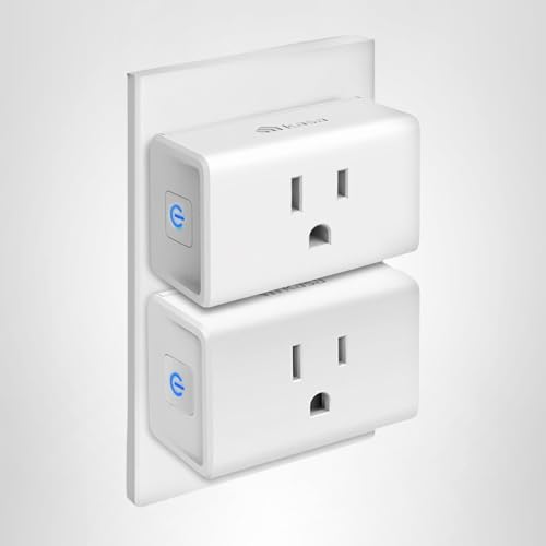 Kasa Smart Plug Mini 15A, Apple HomeKit Supported, Smart Outlet Works with Siri, Alexa & Google Home, UL Certified, App Control, Scheduling, Timer, 2.4G WiFi Only, 4 Count (Pack of 1) (EP25P4), White