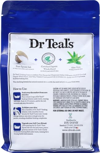 Dr Teal's Epsom Salt Bath Soaking Solution, Eucalyptus and Lavender, 2 Count, 3lb Bags - 6lbs Total
