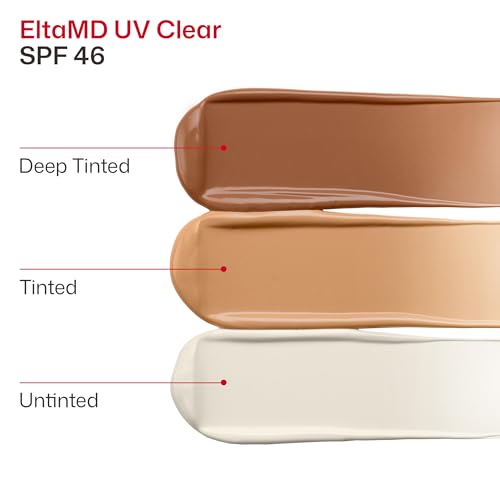 EltaMD UV Clear Tinted Face Sunscreen SPF 46, Oil Free Sunscreen for Sensitive Skin with Zinc Oxide, Dermatologist Recommended