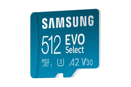 SAMSUNG EVO Select Micro SD-Memory-Card + Adapter, 128GB microSDXC 130MB/s Full HD & 4K UHD, UHS-I, U3, A2, V30, Expanded Storage for Android Smartphones, Tablets, Nintendo-Switch (MB-ME128KA/AM)