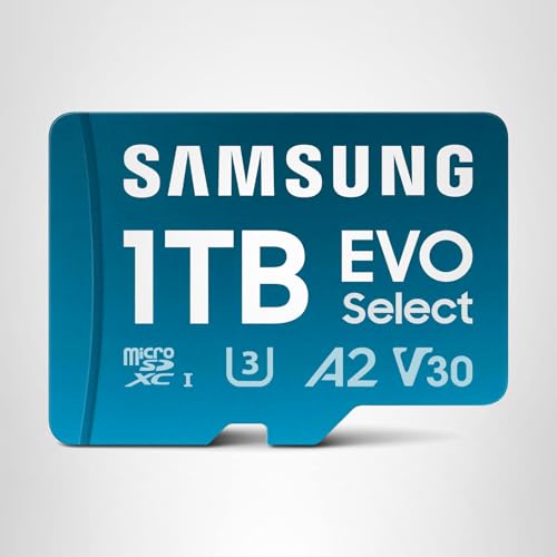 SAMSUNG EVO Select Micro SD-Memory-Card + Adapter, 128GB microSDXC 130MB/s Full HD & 4K UHD, UHS-I, U3, A2, V30, Expanded Storage for Android Smartphones, Tablets, Nintendo-Switch (MB-ME128KA/AM)