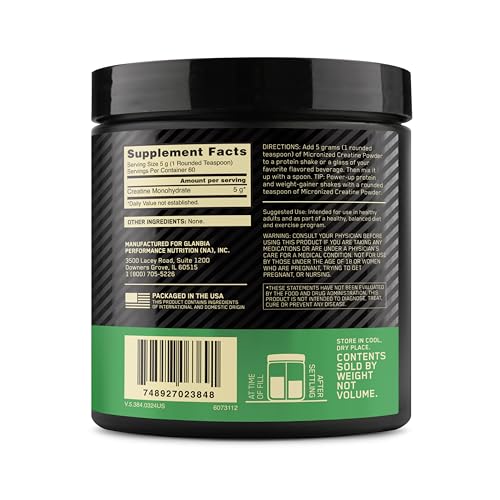 Optimum Nutrition Micronized Creatine Monohydrate Powder, Unflavored, 120 Servings, 600 Grams (Packaging May Vary)