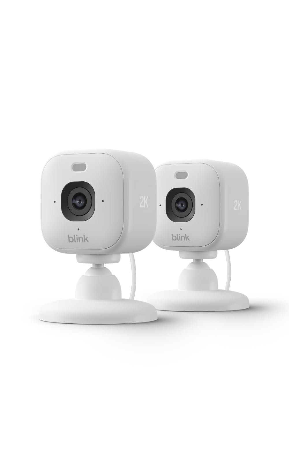 Blink Mini 2K+ (newest model) – Plug-in Home & Pet Indoor Security Camera with 2K video resolution, night vision, enhanced audio, motion detection – 2 cameras (Black)