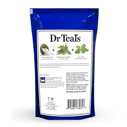 Dr Teal's Epsom Salt Bath Soaking Solution, Eucalyptus and Lavender, 2 Count, 3lb Bags - 6lbs Total