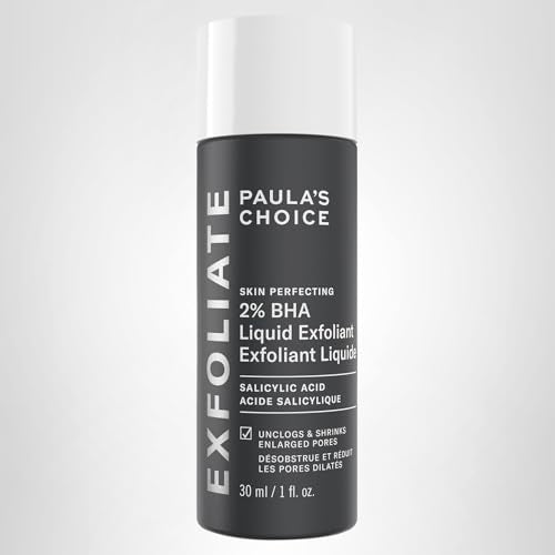 Paula's Choice SKIN PERFECTING 2% BHA Liquid Exfoliant with Salicylic Acid, Facial Polish for Enlarged Pores, Wrinkles & Fine Lines, Suitable for Blackhead-Prone Skin, Fragrance-Free