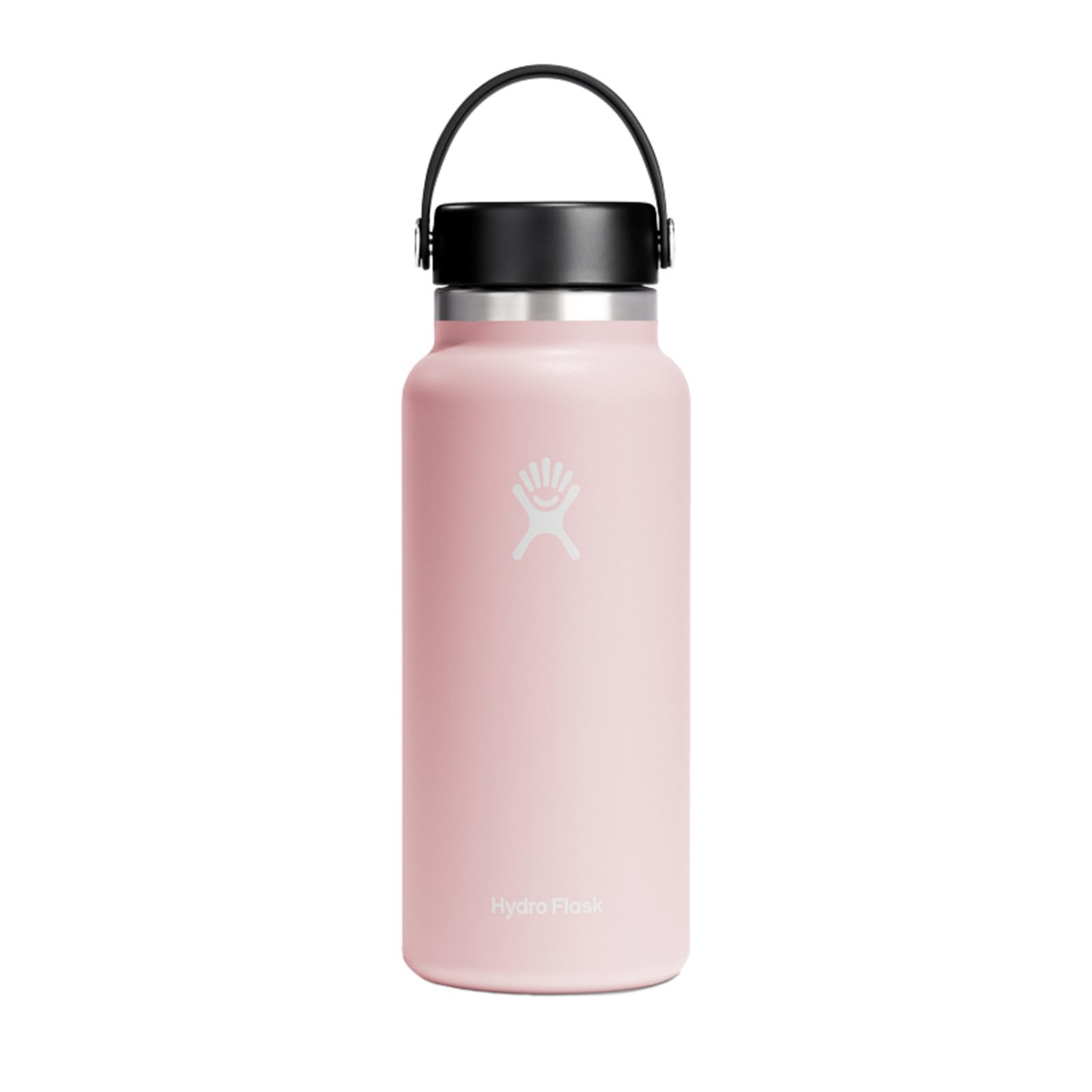 Hydro Flask Water Bottle - Insulated Stainless Steel - Wide Mouth Flex Lid, Non Spill, Leakproof and Refillable in 32 Oz White