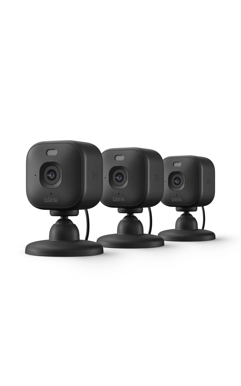 Blink Mini 2K+ (newest model) – Plug-in Home & Pet Indoor Security Camera with 2K video resolution, night vision, enhanced audio, motion detection – 2 cameras (Black)