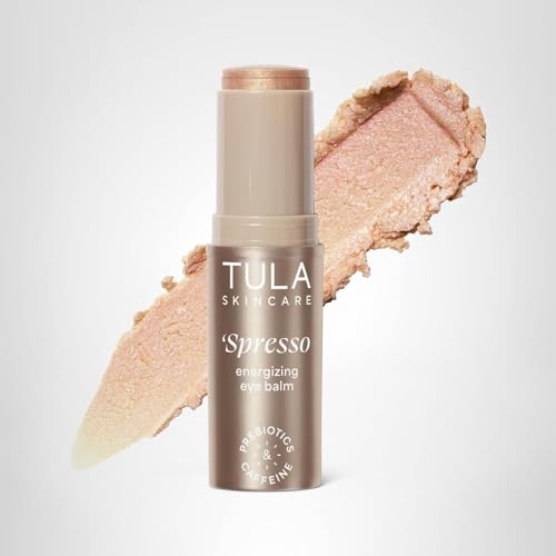 TULA Skin Care Spresso Energizing Eye Balm - Energizing & Hydrating Caffeine Under Eye Treatment for Dark Circles, Portable and Perfect to Use On-the-go, 0.35 oz.