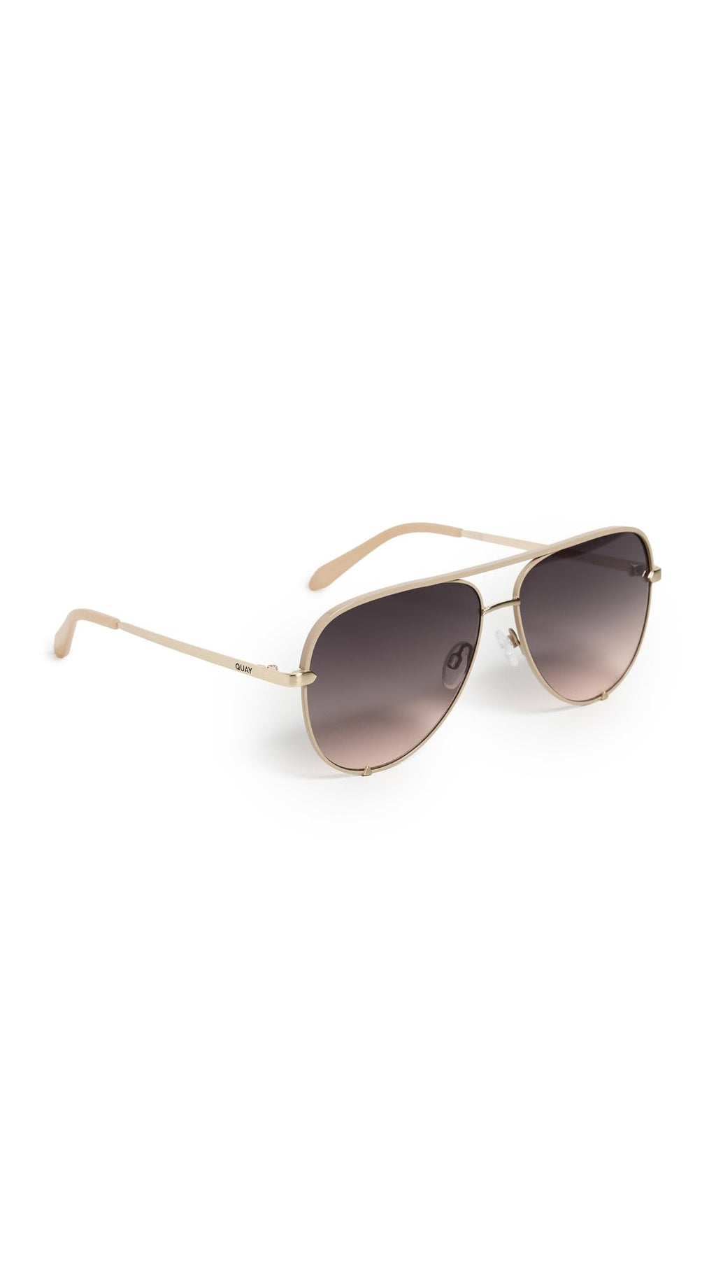 QUAY High Key Polarized Aviator Sunglasses, Oversized, Stylish Sunglasses with UV Protection, Unisex Aviators for Men & Women