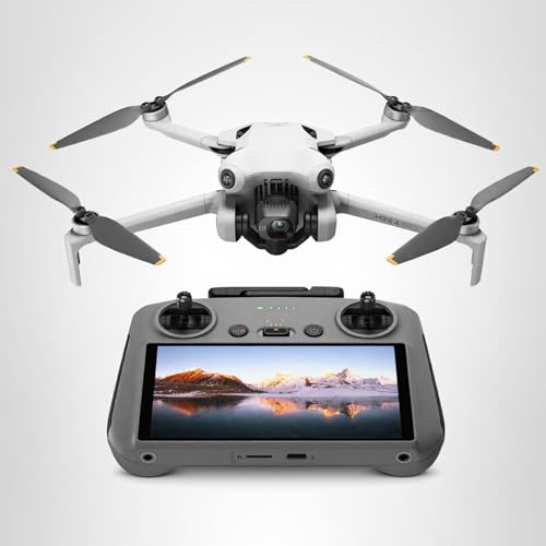 DJI Mini 4 Pro (DJI RC 2), Drones with Camera for Adults 4K, Under 0.549 lbs/249 g, 34 Mins Flight Time, 20km Max Video Transmission Distance, Omnidirectional Vision Sensing, Mini Drone for Beginners