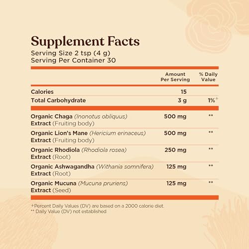 Four Sigmatic Original Mushroom Coffee | High Dose Lion's Mane, Chaga, Turkey Tail, Cordyceps and Reishi | Energy, Focus & Immune Support | 30 Servings