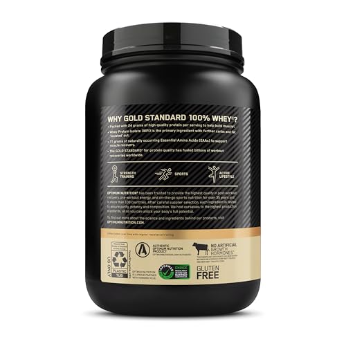 Optimum Nutrition Gold Standard 100% Whey Protein Powder, Double Rich Chocolate, 5 Pound (Packaging May Vary)