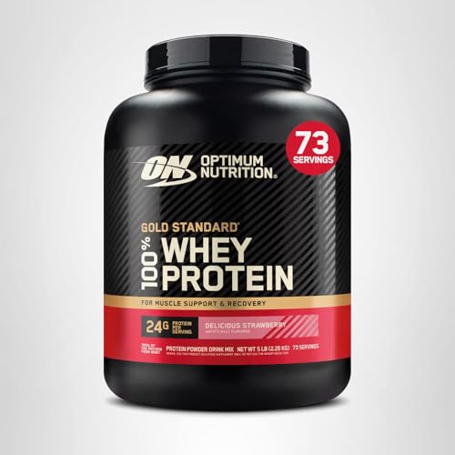 Optimum Nutrition Gold Standard 100% Whey Protein Powder, Double Rich Chocolate, 5 Pound (Packaging May Vary)