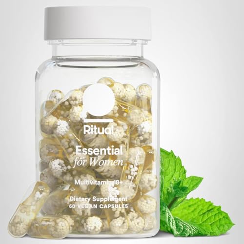 Ritual Women’s 18+ Daily Multivitamin - Key Essential Vitamins and Minerals to Support Energy, Heart, Bone, Brain Health* - Clinical Backed - Vegan - USP Verified - Mint - 60 Capsules - 30 Servings
