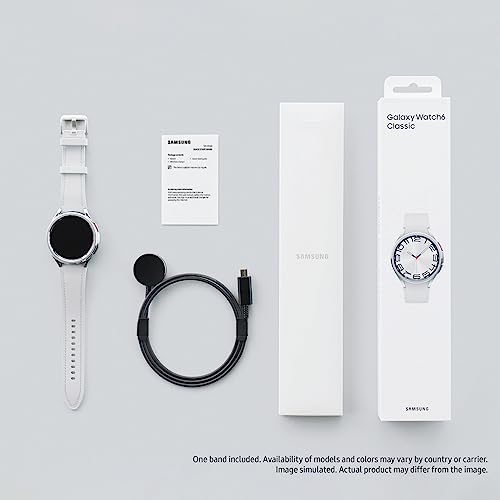 Samsung Galaxy Watch 6 Classic 43mm Bluetooth Smartwatch, Rotating Bezel, Fitness Tracker, Personalized HR Zones, Advanced Sleep Coaching, Heart Monitor, BIA Sensor, Health Insights, US Version, Black
