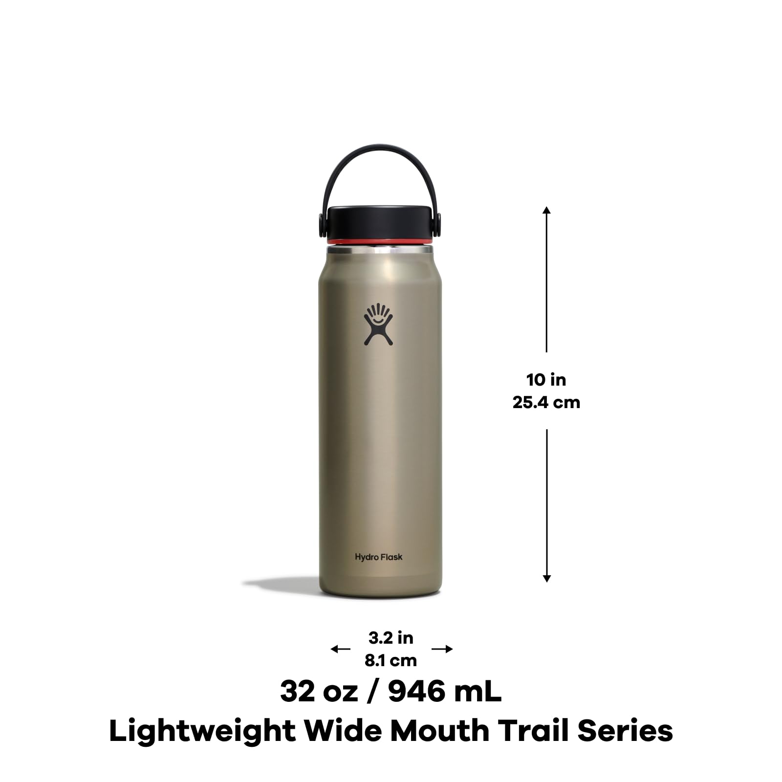 Hydro Flask 40 Oz Lightweight Trail Series Wide Flex Cap Serpentine- Hiking Water Bottle