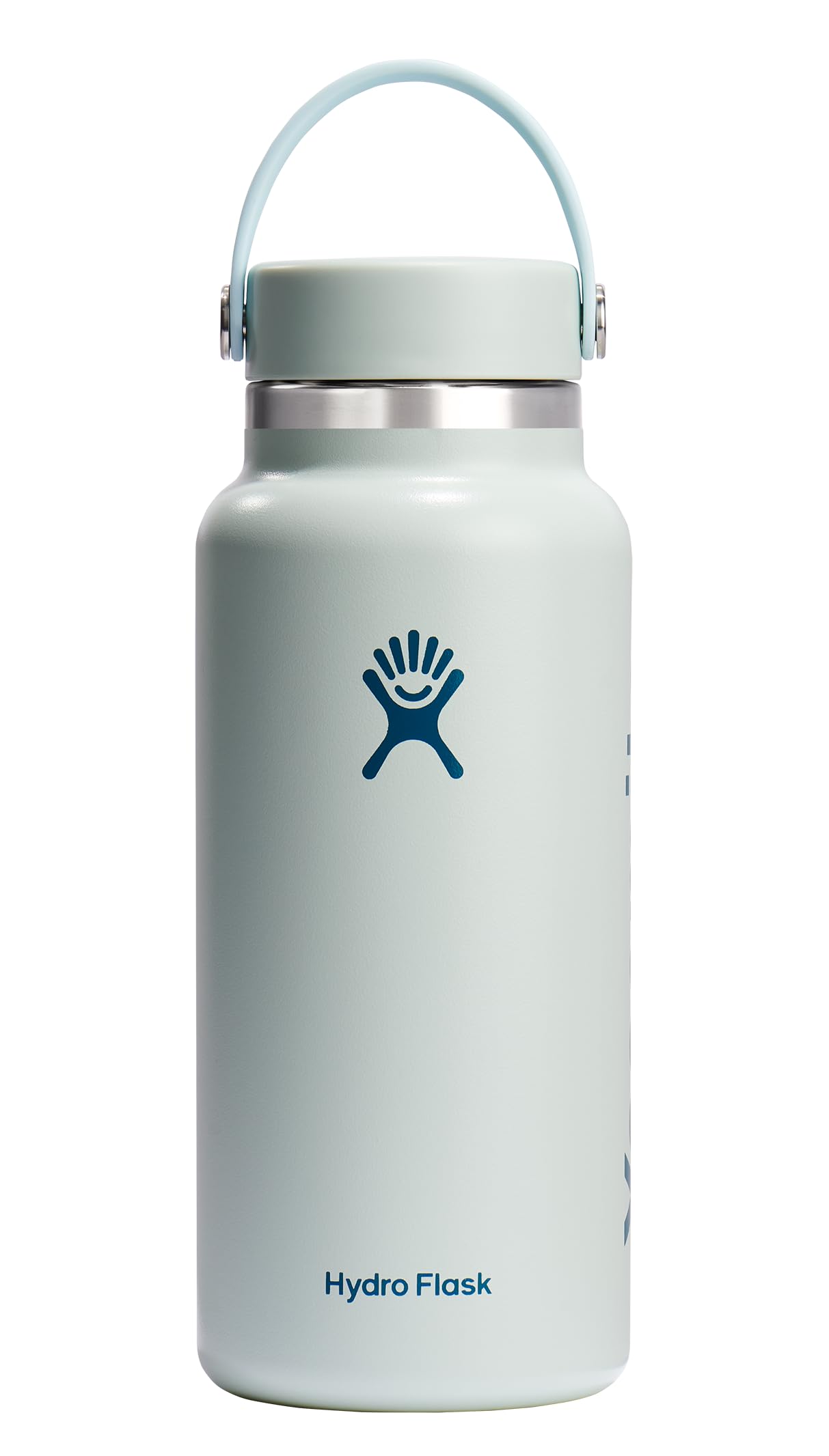 Hydro Flask Water Bottle - Insulated Stainless Steel - Wide Mouth Flex Lid, Non Spill, Leakproof and Refillable in 32 Oz White