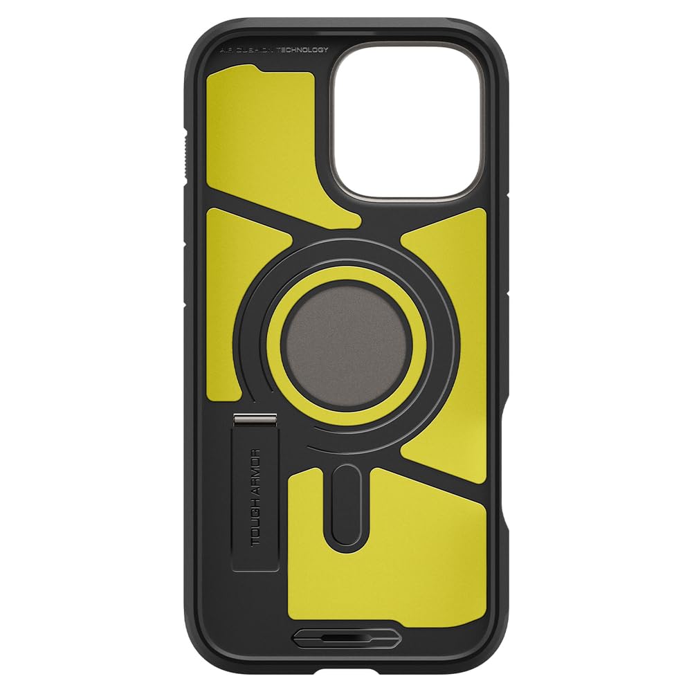 Spigen Tough Armor MagFit Designed for iPhone 15 Case (2023) [Kickstand] [Military-Grade Protection] Compatible with MagSafe - Black