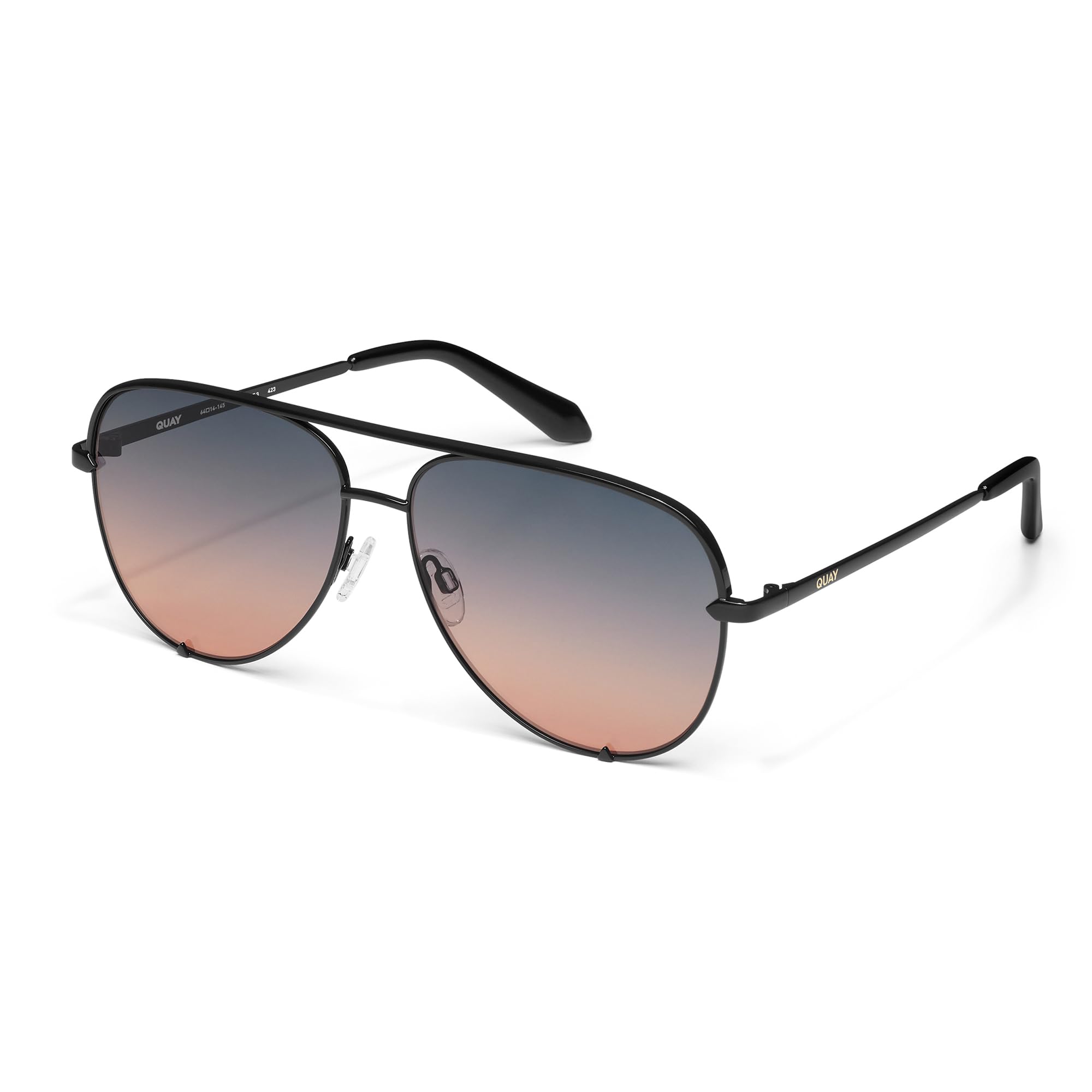 QUAY High Key Polarized Aviator Sunglasses, Oversized, Stylish Sunglasses with UV Protection, Unisex Aviators for Men & Women