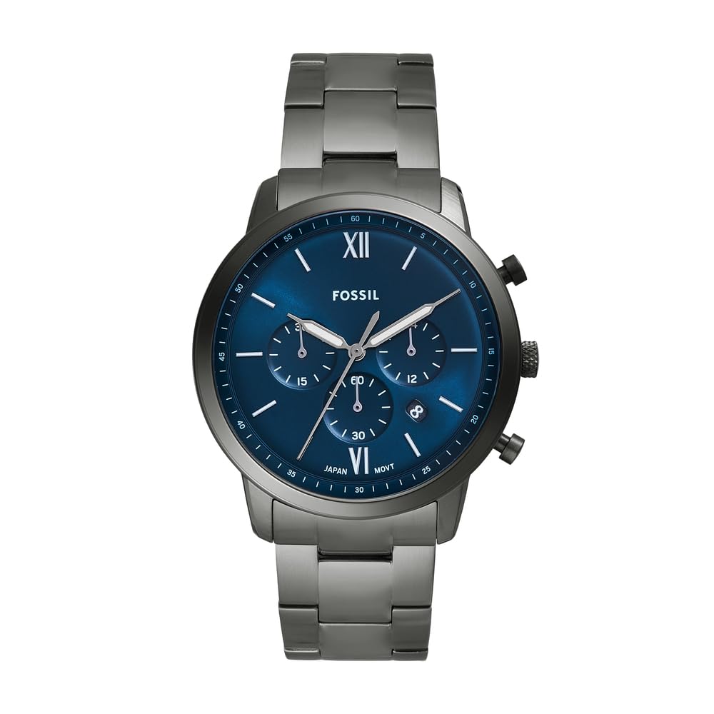 Fossil Men's Watch, Neutra Quartz Stainless Steel Chronograph Watch for Men