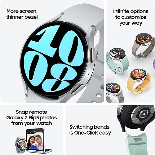 Samsung Galaxy Watch 6 Classic 43mm Bluetooth Smartwatch, Rotating Bezel, Fitness Tracker, Personalized HR Zones, Advanced Sleep Coaching, Heart Monitor, BIA Sensor, Health Insights, US Version, Black