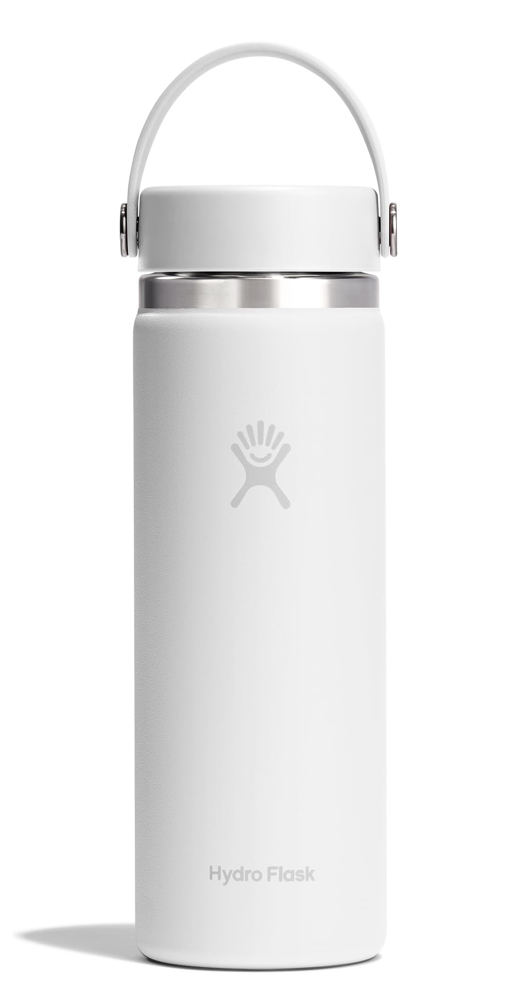 Hydro Flask Water Bottle - Insulated Stainless Steel - Wide Mouth Flex Lid, Non Spill, Leakproof and Refillable in 32 Oz White