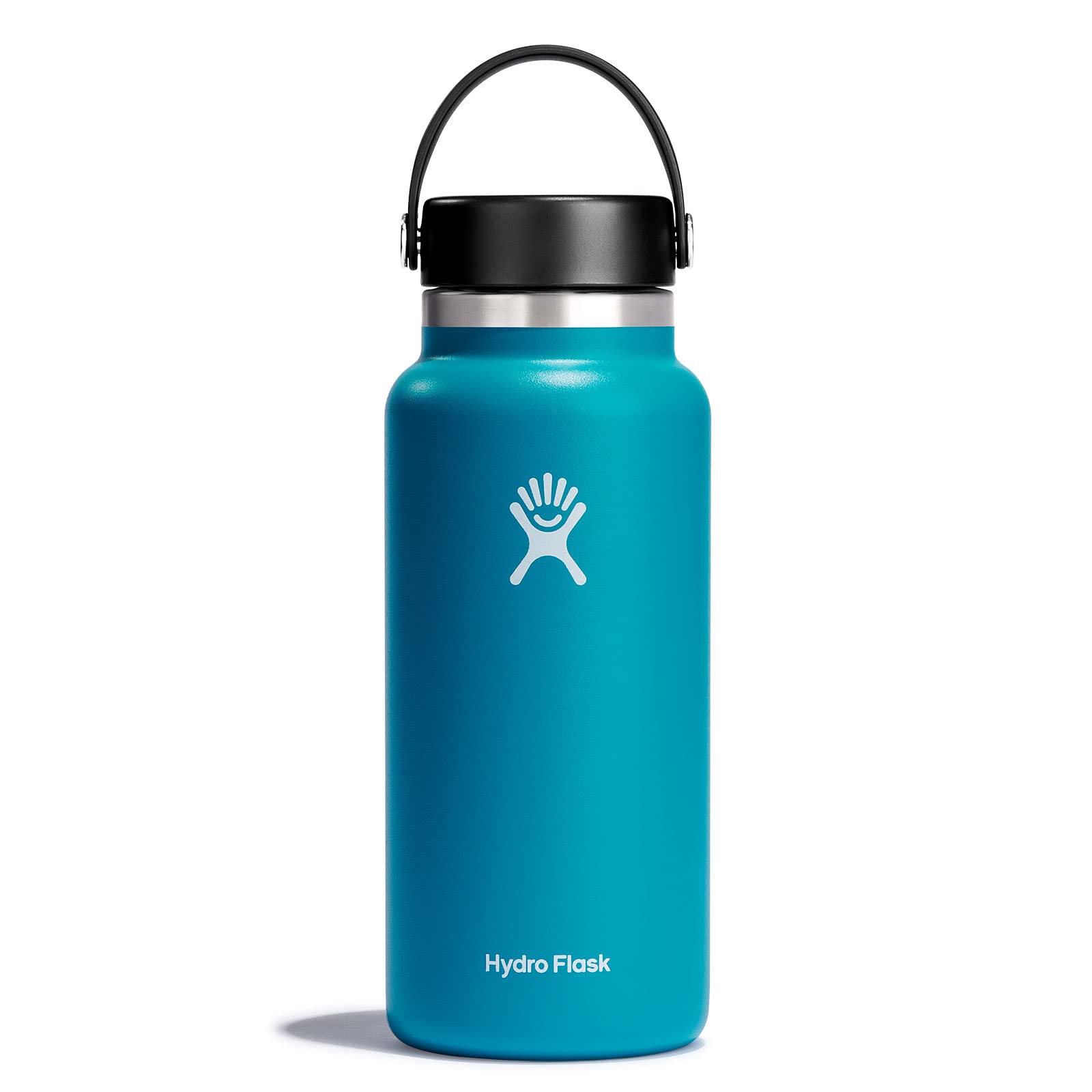 Hydro Flask Water Bottle - Insulated Stainless Steel - Wide Mouth Flex Lid, Non Spill, Leakproof and Refillable in 32 Oz White