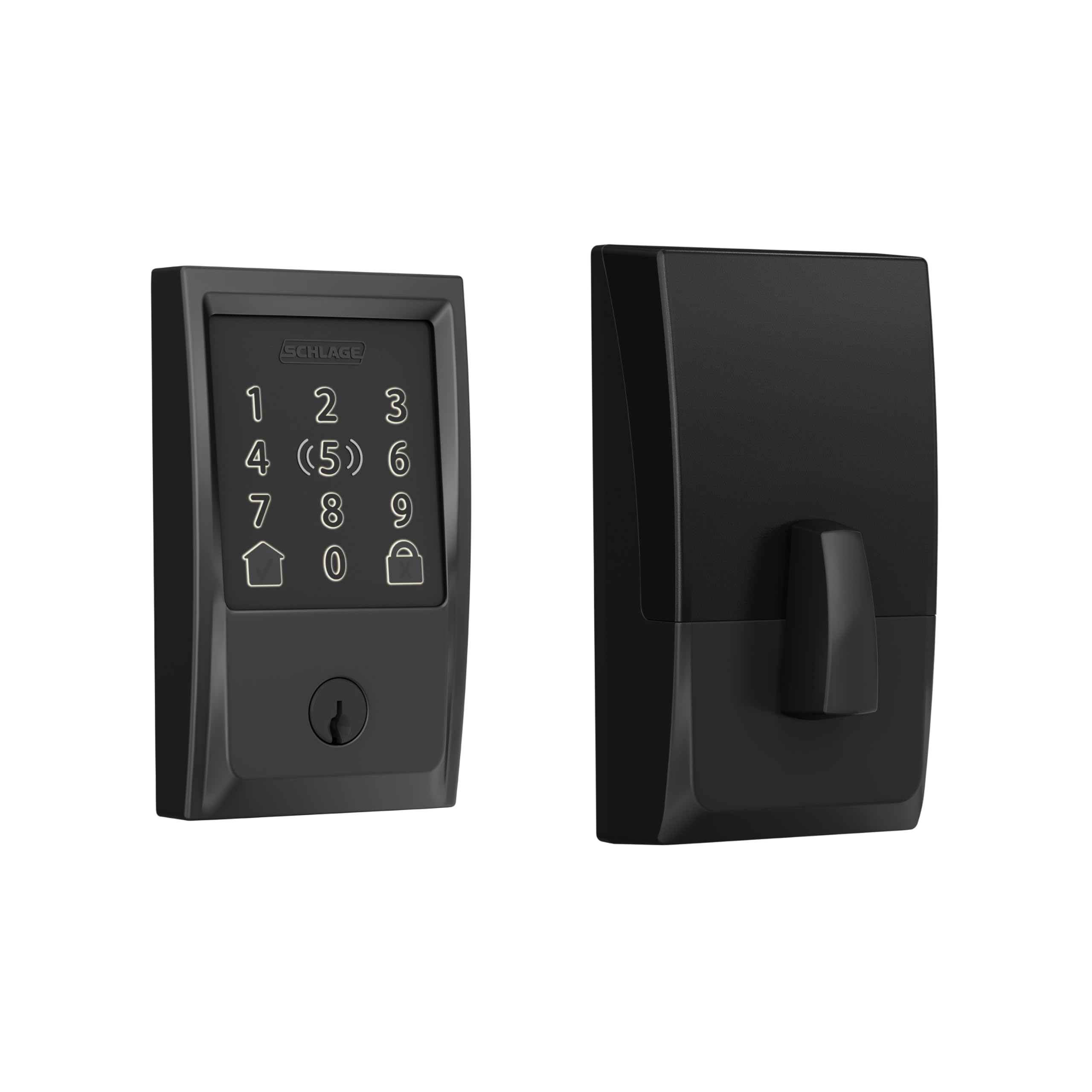 Schlage Encode Plus Smart Wi-Fi Lock for Front Door, Keyless Entry Deadbolt, Unlock with Apple Watch, Built-in WiFi and App Control, Easy Install, Alexa & Apple HomeKit Compatible, Satin Nickel
