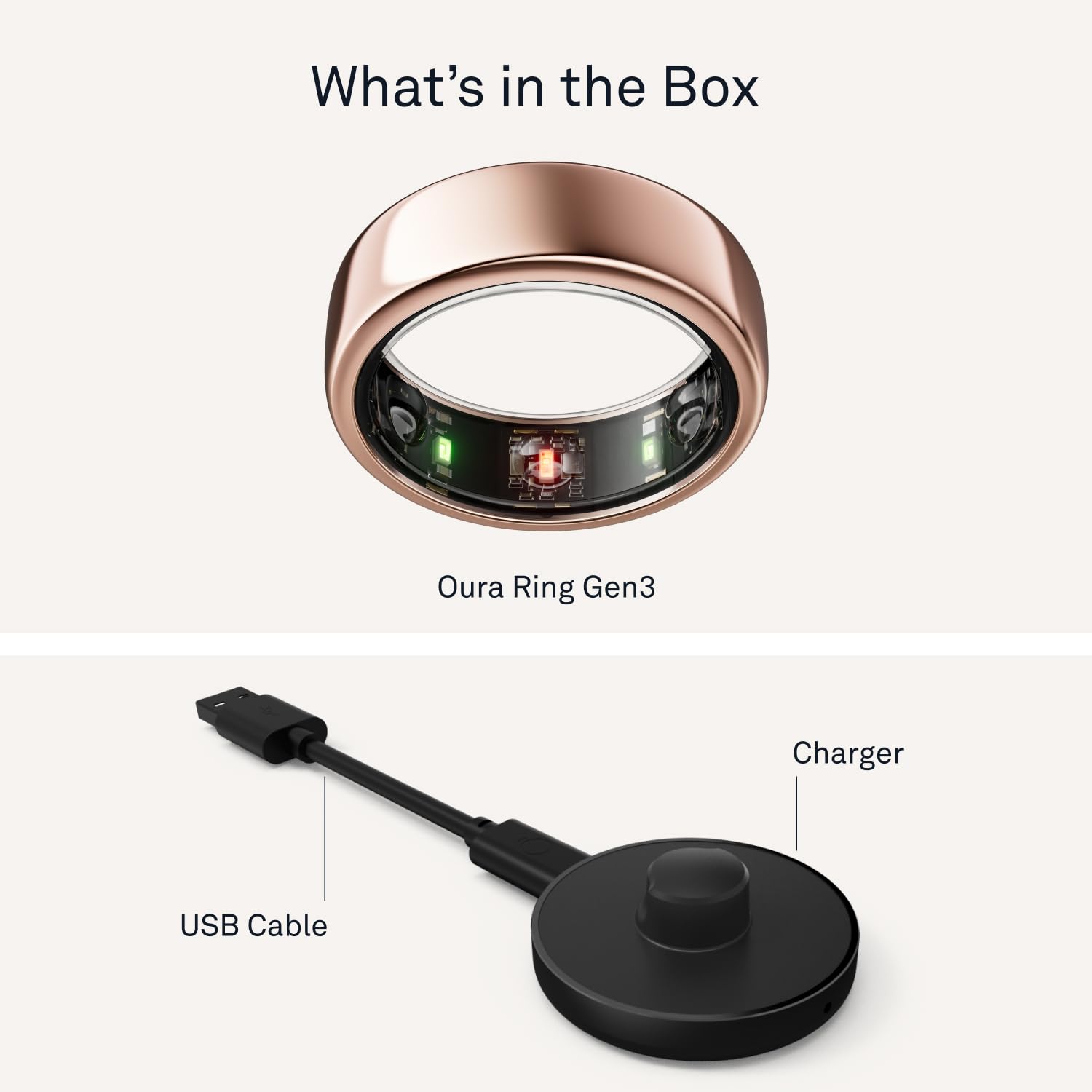 Oura Ring Gen3 Horizon - Black - Size 10 - Smart Ring - Size First with Oura Ring Gen3 Sizing Kit - Sleep Tracking Wearable - Heart Rate - Fitness Tracker - 5-7 Days Battery Life
