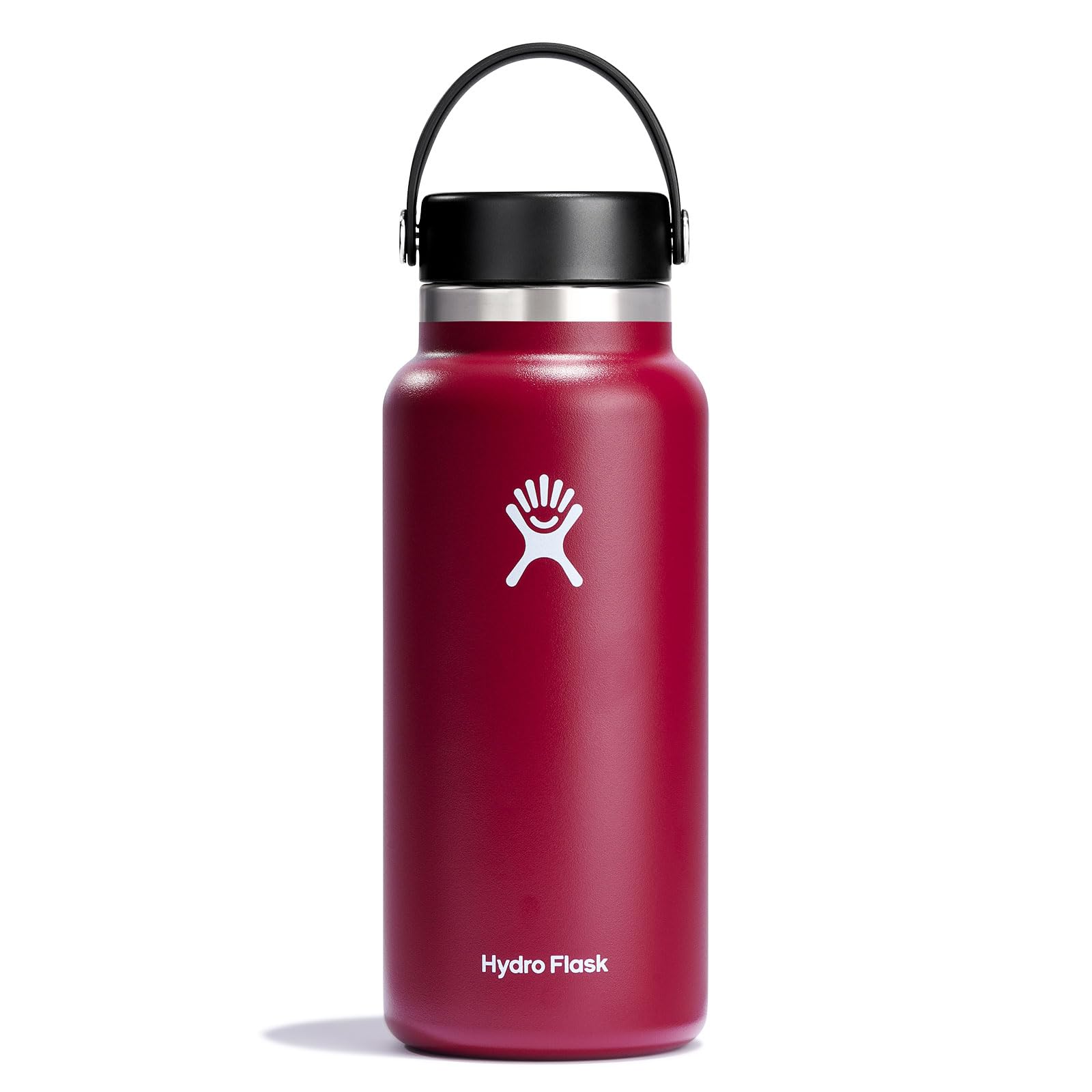 Hydro Flask Water Bottle - Insulated Stainless Steel - Wide Mouth Flex Lid, Non Spill, Leakproof and Refillable in 32 Oz White