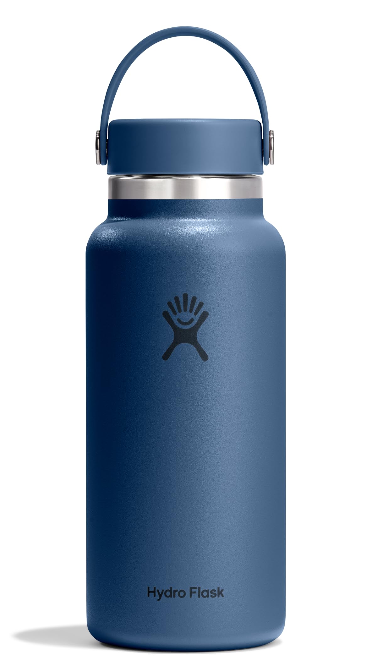 Hydro Flask Water Bottle - Insulated Stainless Steel - Wide Mouth Flex Lid, Non Spill, Leakproof and Refillable in 32 Oz White