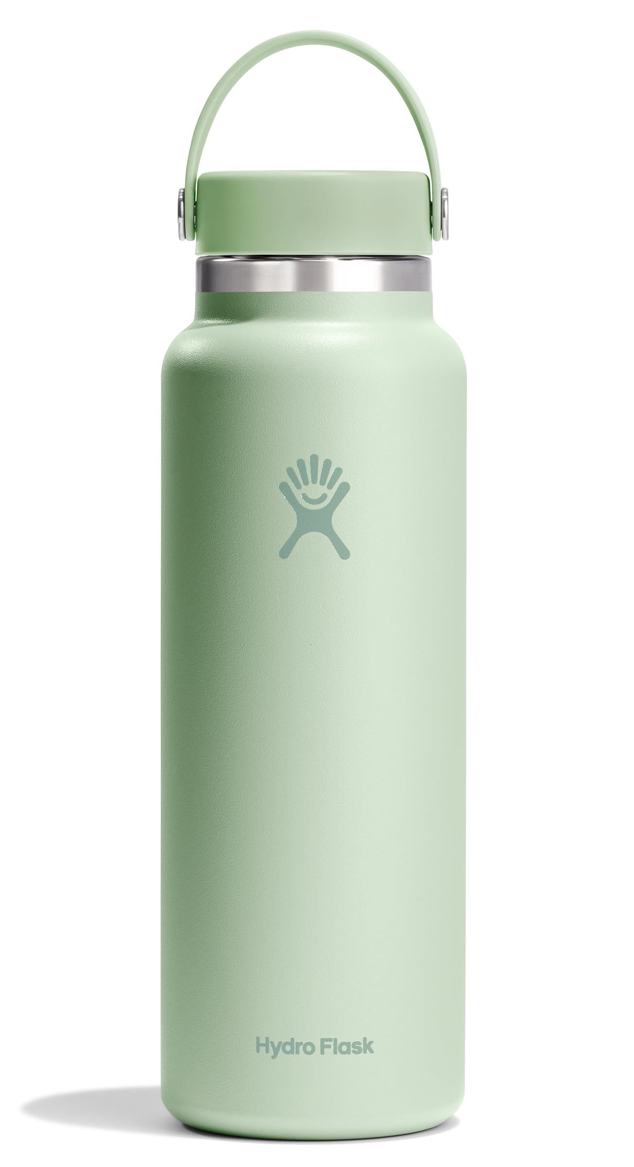 Hydro Flask Water Bottle - Insulated Stainless Steel - Wide Mouth Flex Lid, Non Spill, Leakproof and Refillable in 32 Oz White
