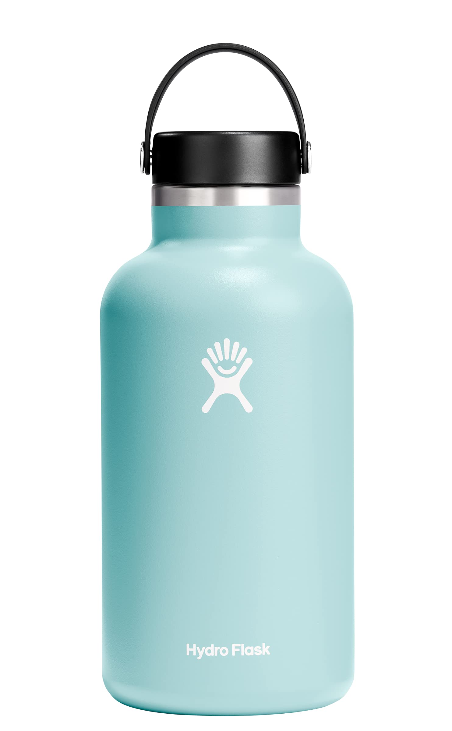 Hydro Flask Water Bottle - Insulated Stainless Steel - Wide Mouth Flex Lid, Non Spill, Leakproof and Refillable in 32 Oz White