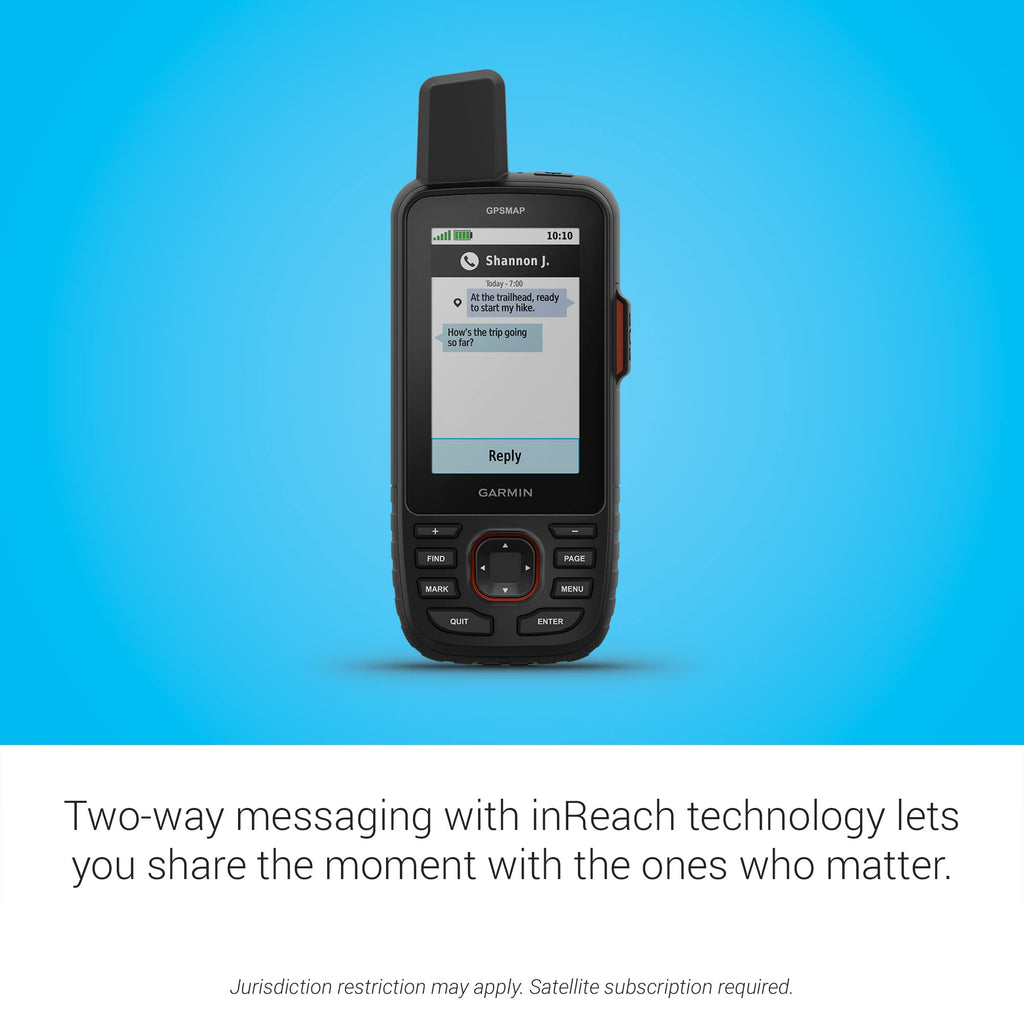 Garmin GPSMAP 67i Rugged GPS Handheld with inReach® Satellite Technology, Two-Way Messaging, Interactive SOS, Mapping