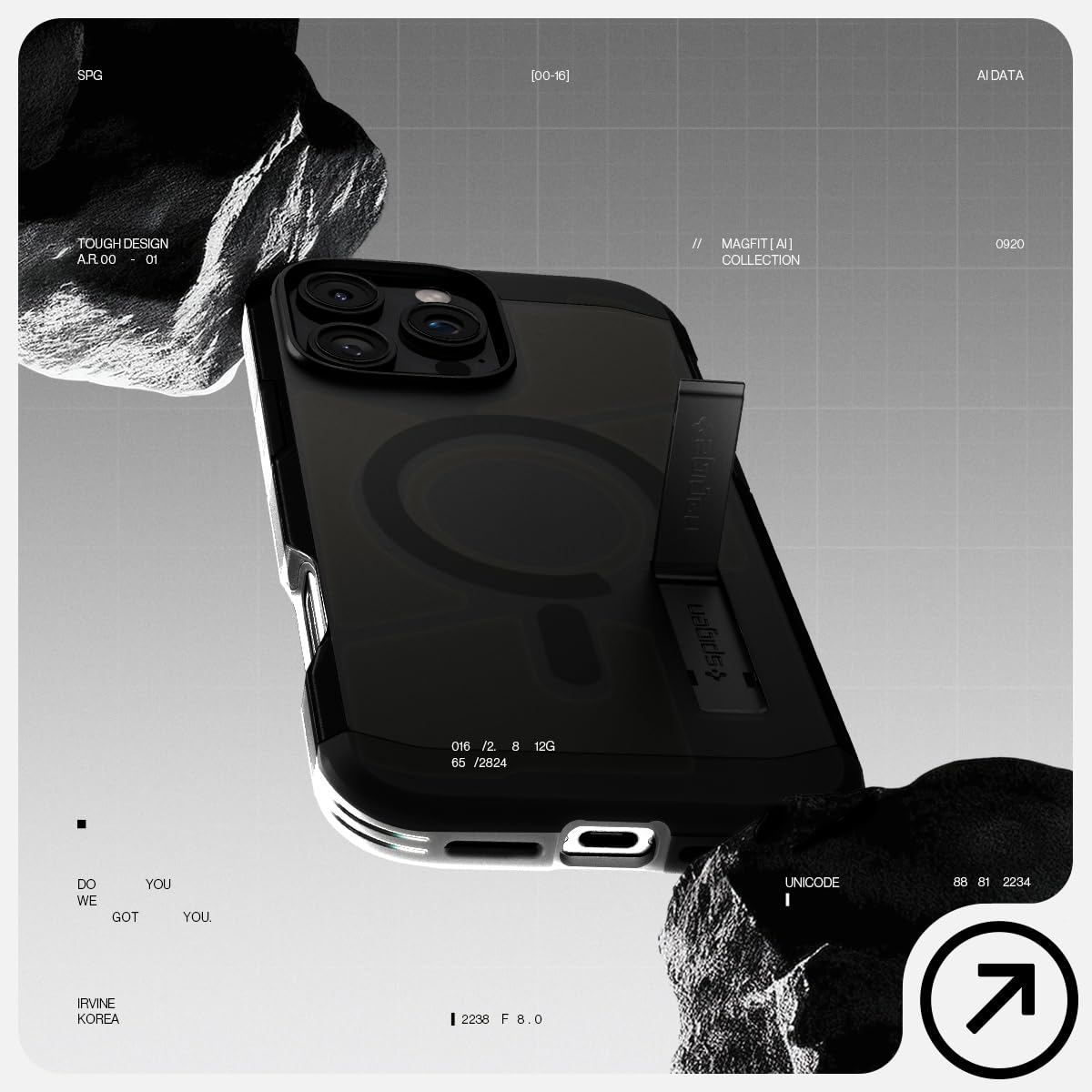 Spigen Tough Armor MagFit Designed for iPhone 15 Case (2023) [Kickstand] [Military-Grade Protection] Compatible with MagSafe - Black