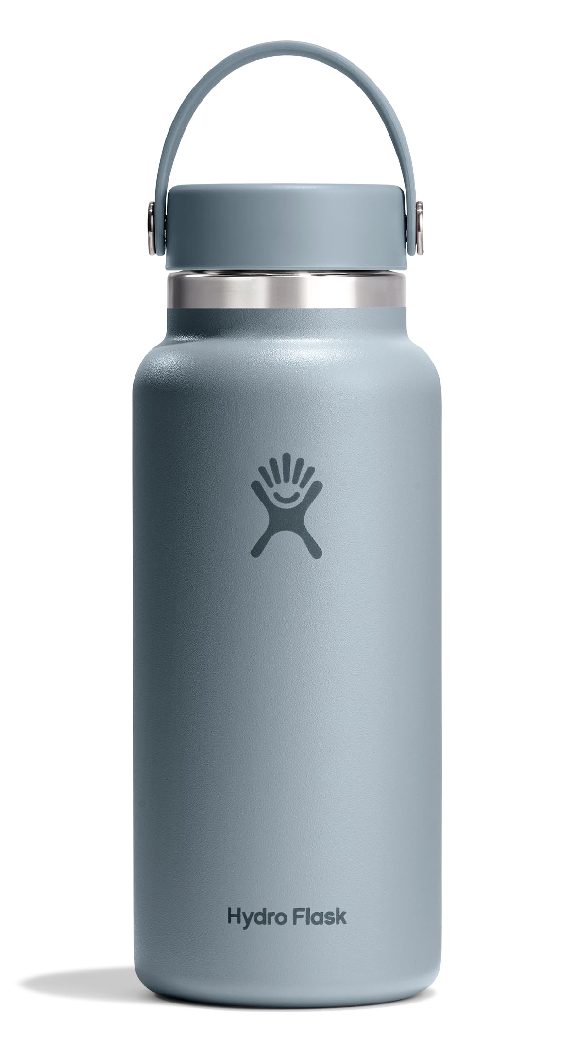 Hydro Flask Water Bottle - Insulated Stainless Steel - Wide Mouth Flex Lid, Non Spill, Leakproof and Refillable in 32 Oz White