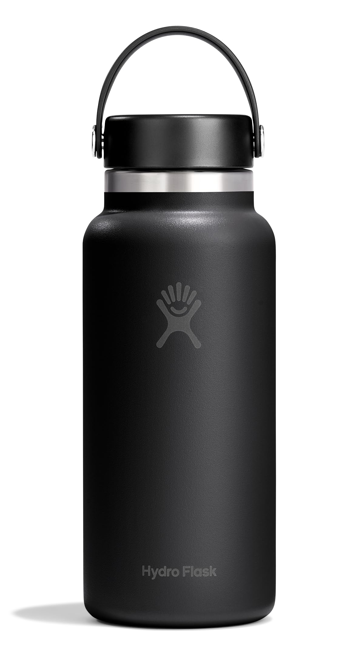 Hydro Flask Water Bottle - Insulated Stainless Steel - Wide Mouth Flex Lid, Non Spill, Leakproof and Refillable in 32 Oz White